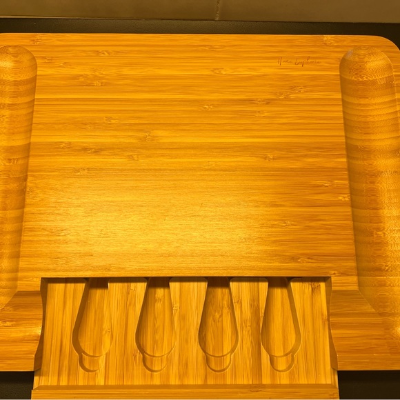 Home Euphoria Bamboo Charcuterie Cheese Board with Knives[NWT] - Picture 9 of 10